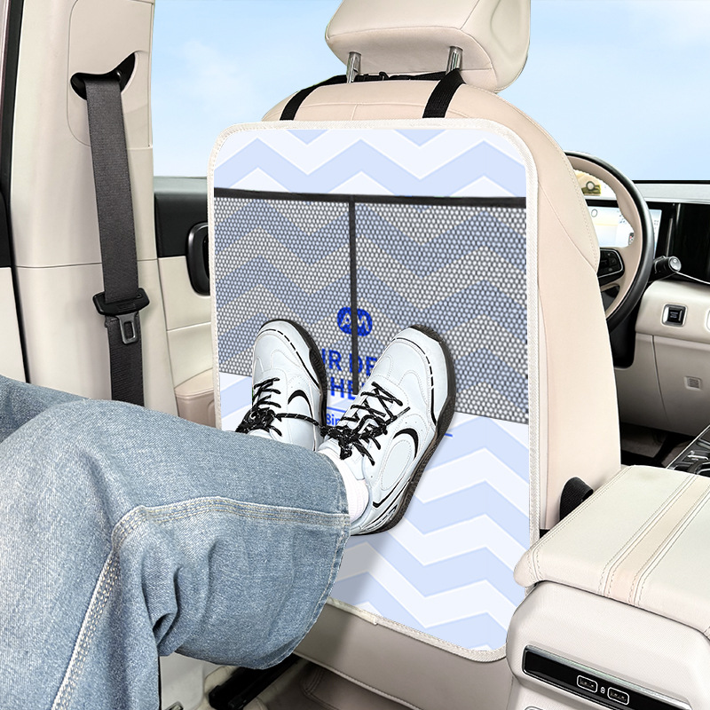 Anti-Kick Bag, Cross-Border Hot-Selling Car Storage Bag, Seat Back Car Storage Bag for Tablets, Car Oxford Cloth Seat Back Bag