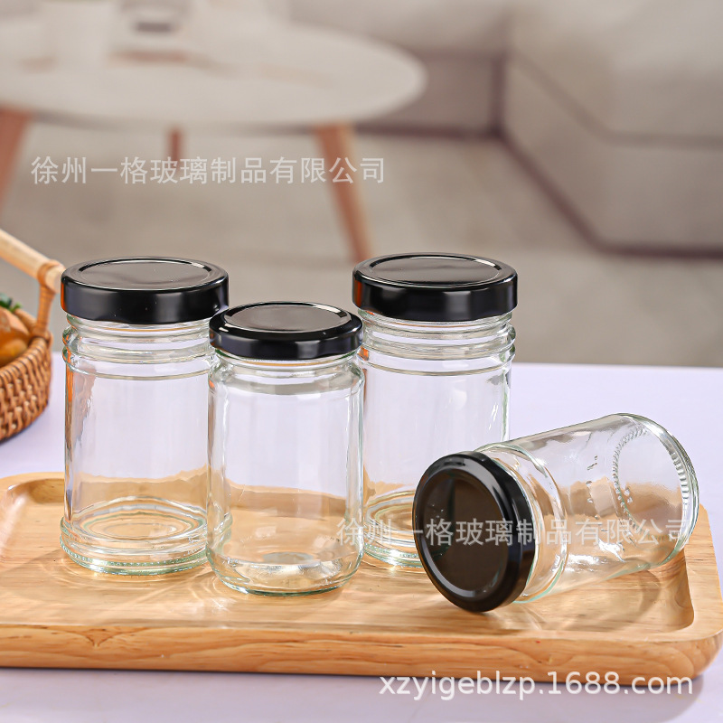 批发现货仲景香菇酱耐高温玻璃瓶食品级牛肉酱辣椒酱中高盖酱菜瓶