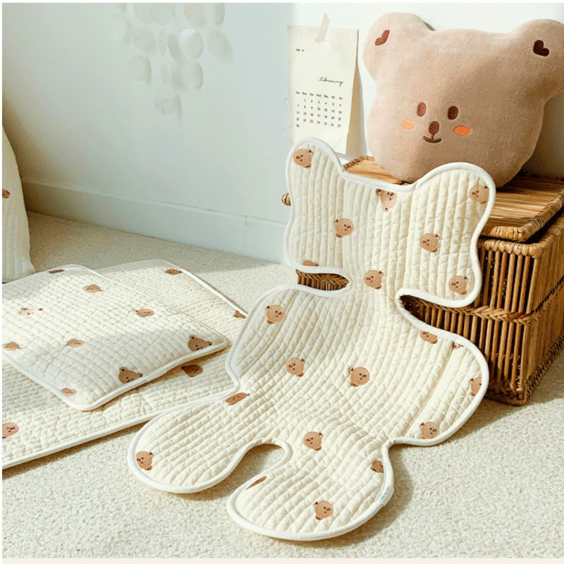 Ins Корея новый стиль вышивка хлопчатобумажная детская тележка сиденья дышащая Универсальный мягкий ребенок толкание сиденья