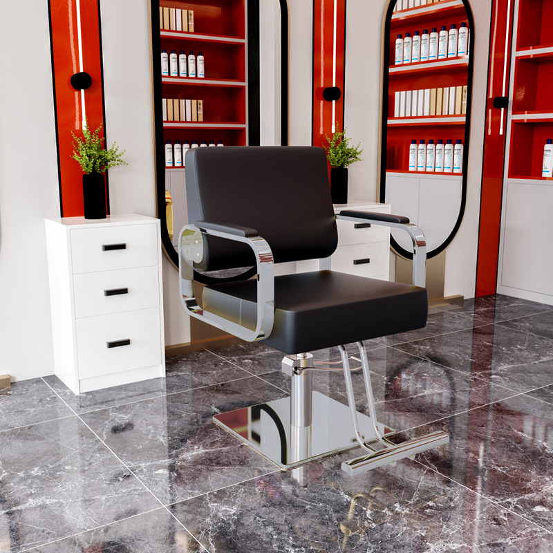 Silla de peluquería silla de belleza silla de elevación de red roja silla de corte de pelo de acero inoxidable silla de corte de pelo