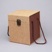 酒盒酒瓶白酒黄酒斤装酒坛用可手拎麻料盒锦盒礼盒包装盒