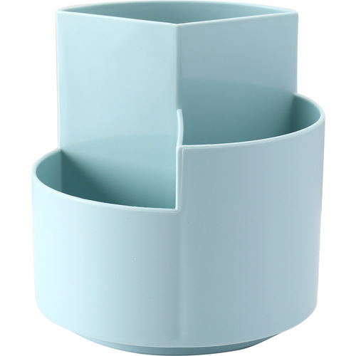 Children's Day rotating pen holder office student desktop pen storage box office storage three-hole makeup brush box