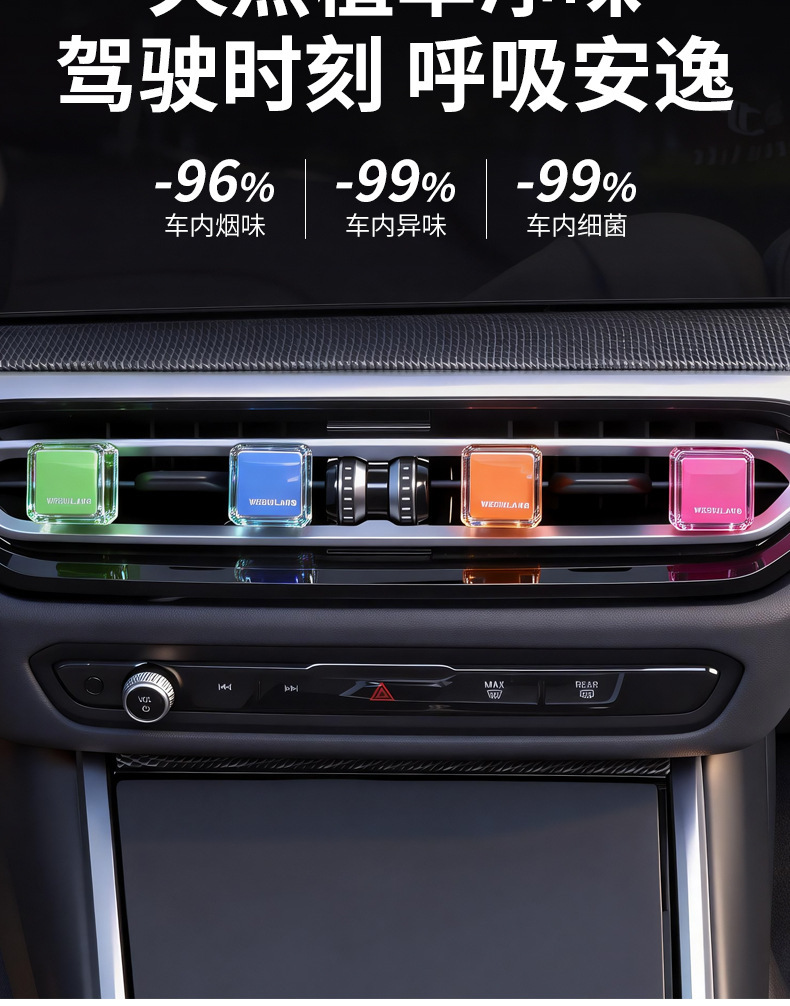 Car Air Freshener 2026 New Model Vent Clip Fragrance Deodorizer for Car Interior Odor Removal Perfume for Vehicle Use