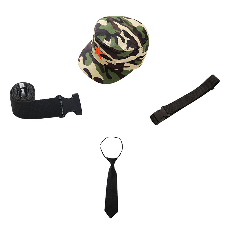 Camouflage Series Military Training Uniform Accessories Children's Camouflage Suit Equipment Small Accessories Camouflage Set Accessories Camouflage Flat Hat
