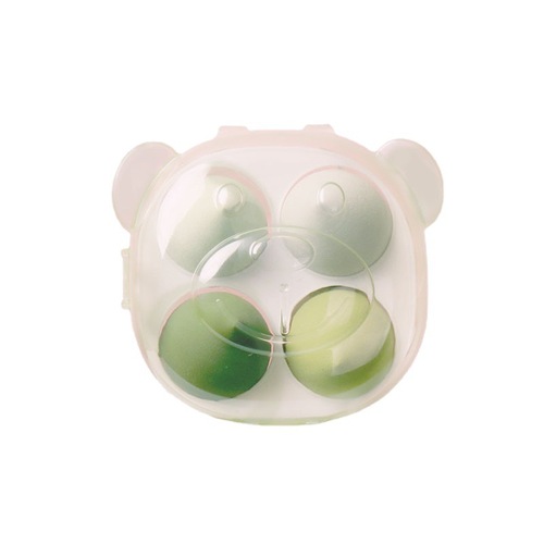 Bear box beauty egg makeup egg super soft set powder puff dry and wet makeup egg wholesale super soft powder puff