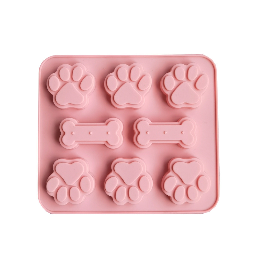 6 huesos de garra de gato 78 molde de silicona pastel helado pudín molde de postre jabón utensilios de cocción