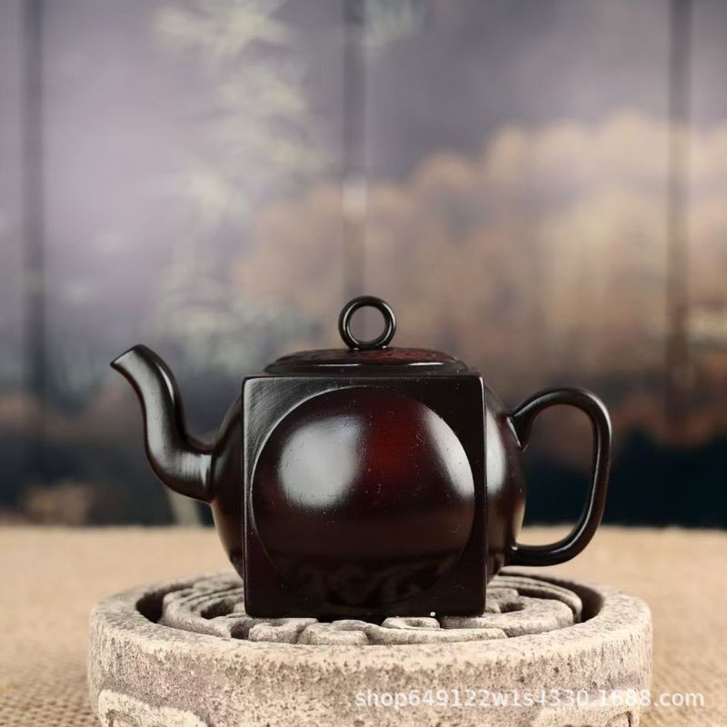 新款紫陶茶壶家用西施单壶吉象壶浮雕紫泥半手工功夫茶具伴手礼|undefined
