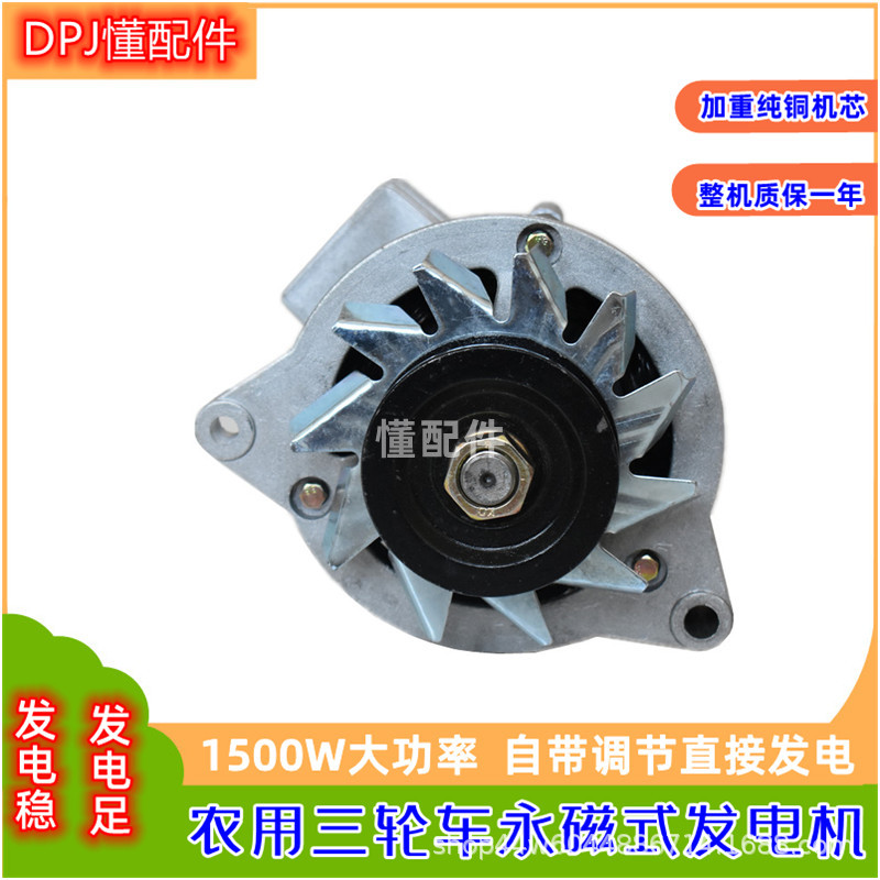 Agricultural tricycle 12V14V permanent magnet generator right hanging angle rechargeable AC DC universal electric rolling JF11A