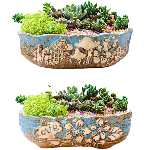 Large caliber succulent flower pot ceramic wholesale extra large platter factory direct sales one piece drop shipping