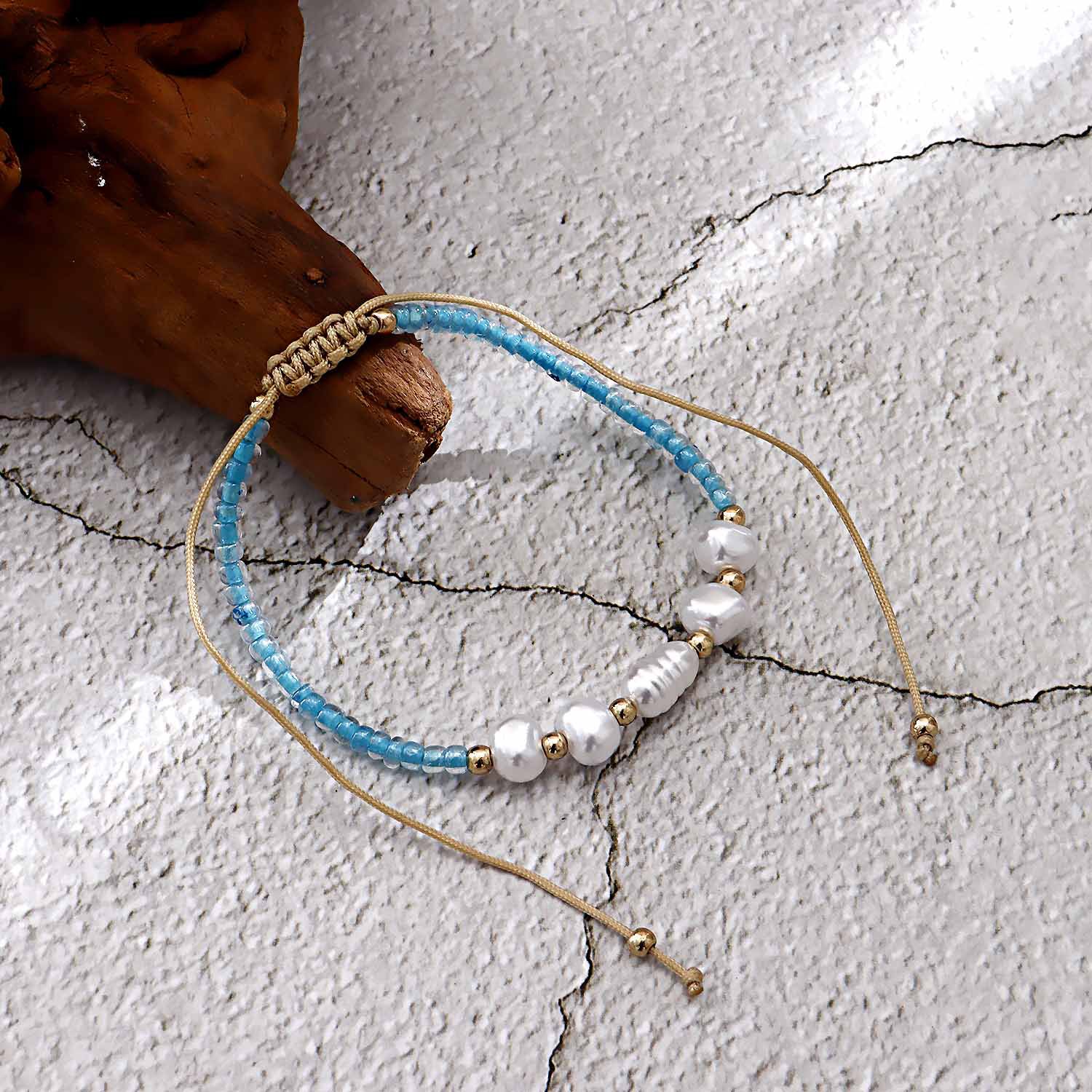 Fashion Irregular Imitation Pearl Beaded Plating Bracelets