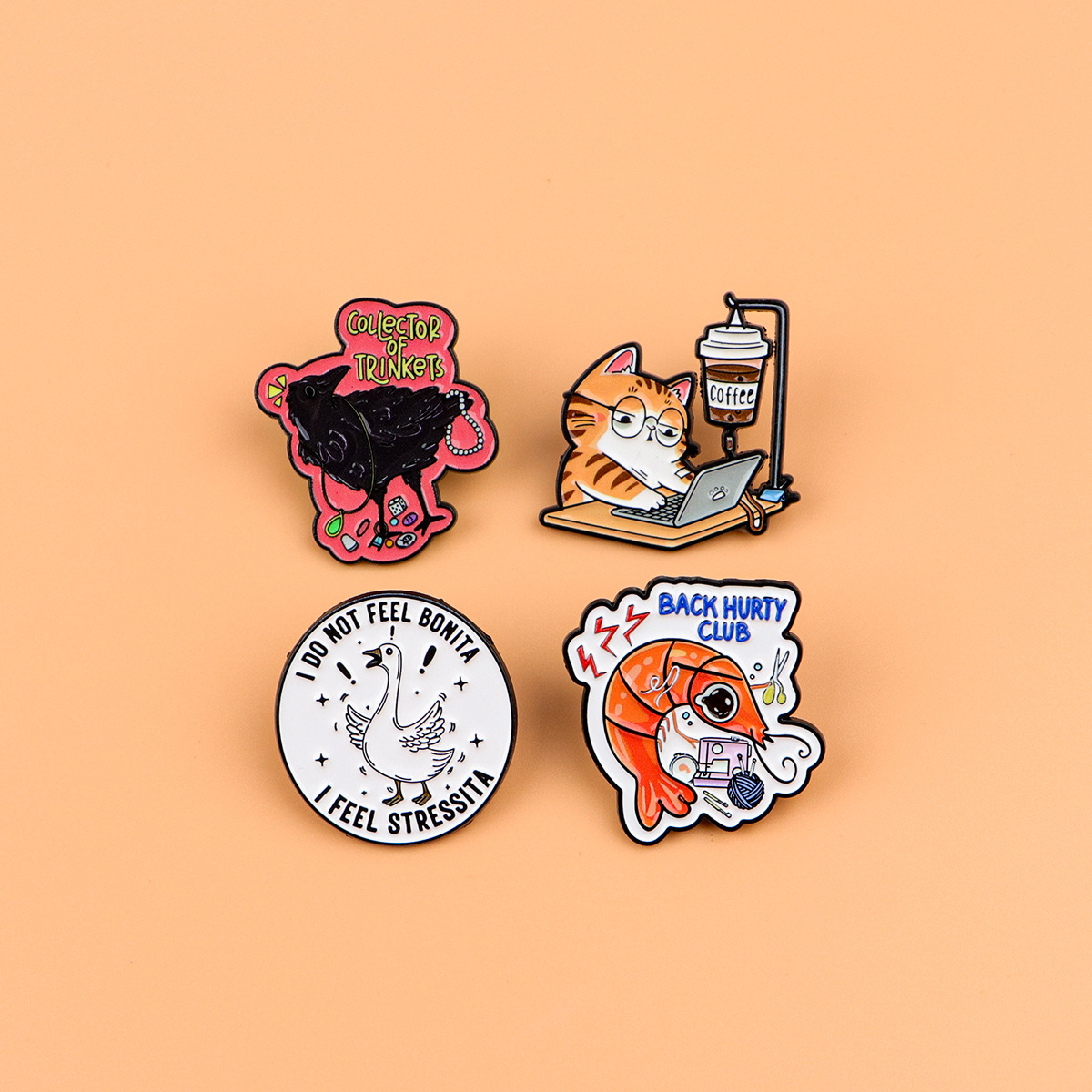 Creative and Personalized Animal Metal Badges and Brooches, Versatile Clothing Accessories, Cross-Border Foreign Trade Backpack Decorations
