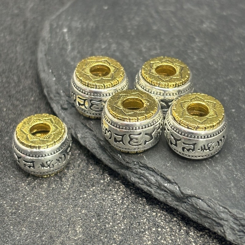 チベット白銅花びらビーズ手作り diy ビーズブレスレットトップビーズネックレスペンダントアクセサリー|undefined