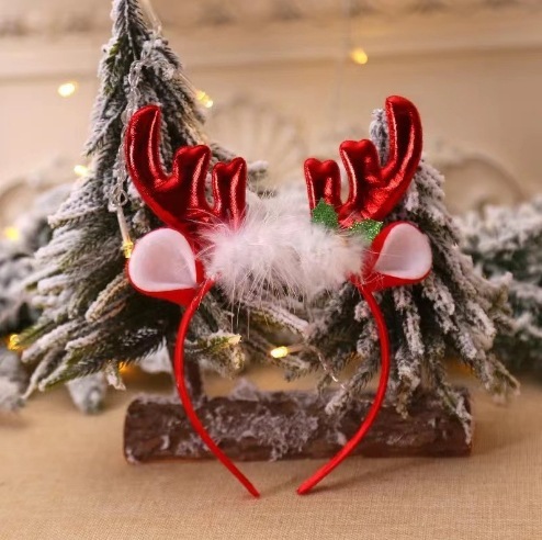 新しいクリスマスパーティーショー装飾子供のギフトクリスマス用品ヘッドバックルヘアフープ組み合わせメーカー卸売|undefined