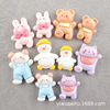 Cartoon resin with accessories, rabbit, children's hair accessory, with little bears, cat, handmade