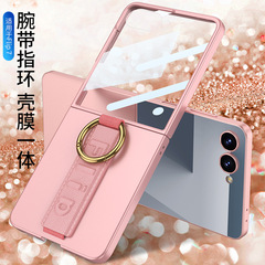 GKK はサムスン zflip7 携帯電話ケース超薄型シェルフィルム一体型リング折りたたみスクリーンフリップ 7 リストバンド保護カバーに適しています