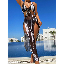 T 37018 Halter Stripe Mesh Bikini 2pc Set �Ҳ�������ɴ�Ȼ���
