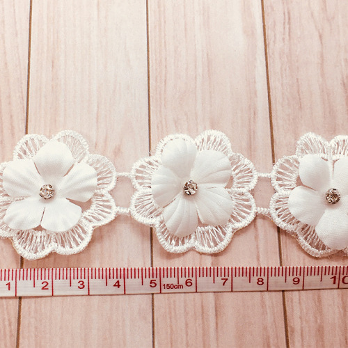 15yard Retro  Embroidered flowers Trim Ribbon Edge for  DIY sewing Clothing hat shoe baby wear bridal wedding dress party home decoration gift DIY craft