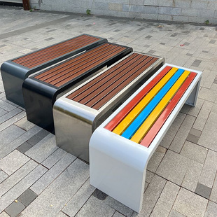 Park Outdoor Bench Chair Courtyard Rest Seat Shopping Mall Anti-Corrosion Solid Wood Leisure Bench Square Open-Air Factory