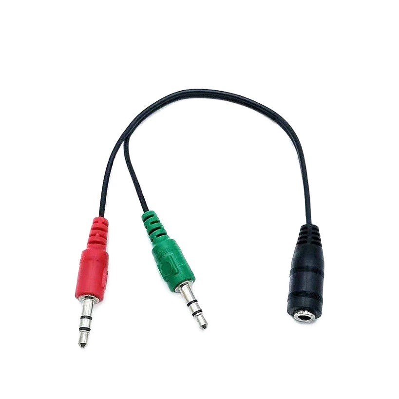 3,5 мм 2-в-1 Аудио Адаптер гарнитура красный и зеленый ПВХ Внешний ноутбук 1-2 аудио адаптер