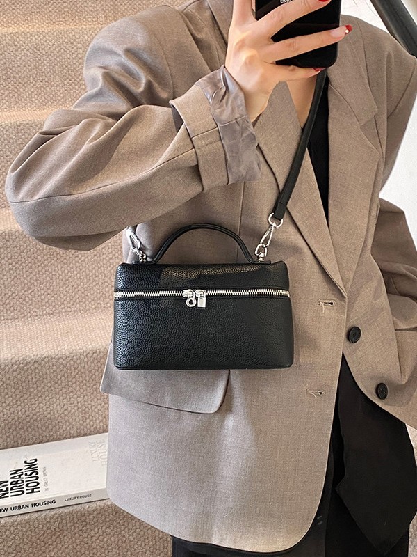 Bolso bandolera de un solo hombro con textura occidental simple 2025 comercio exterior nueva tendencia moda de nicho bolso cuadrado pequeño portátil mujer