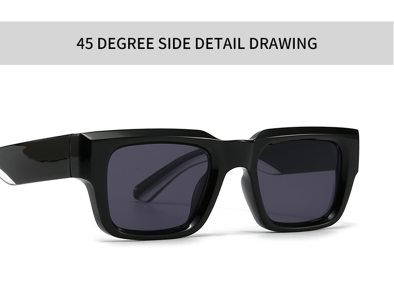 Gränsöverskridande fyrkantiga solglasögon för män moderna vintage Miami Beach UV400 solglasögon herrsolglasögon 3603_voghion.com