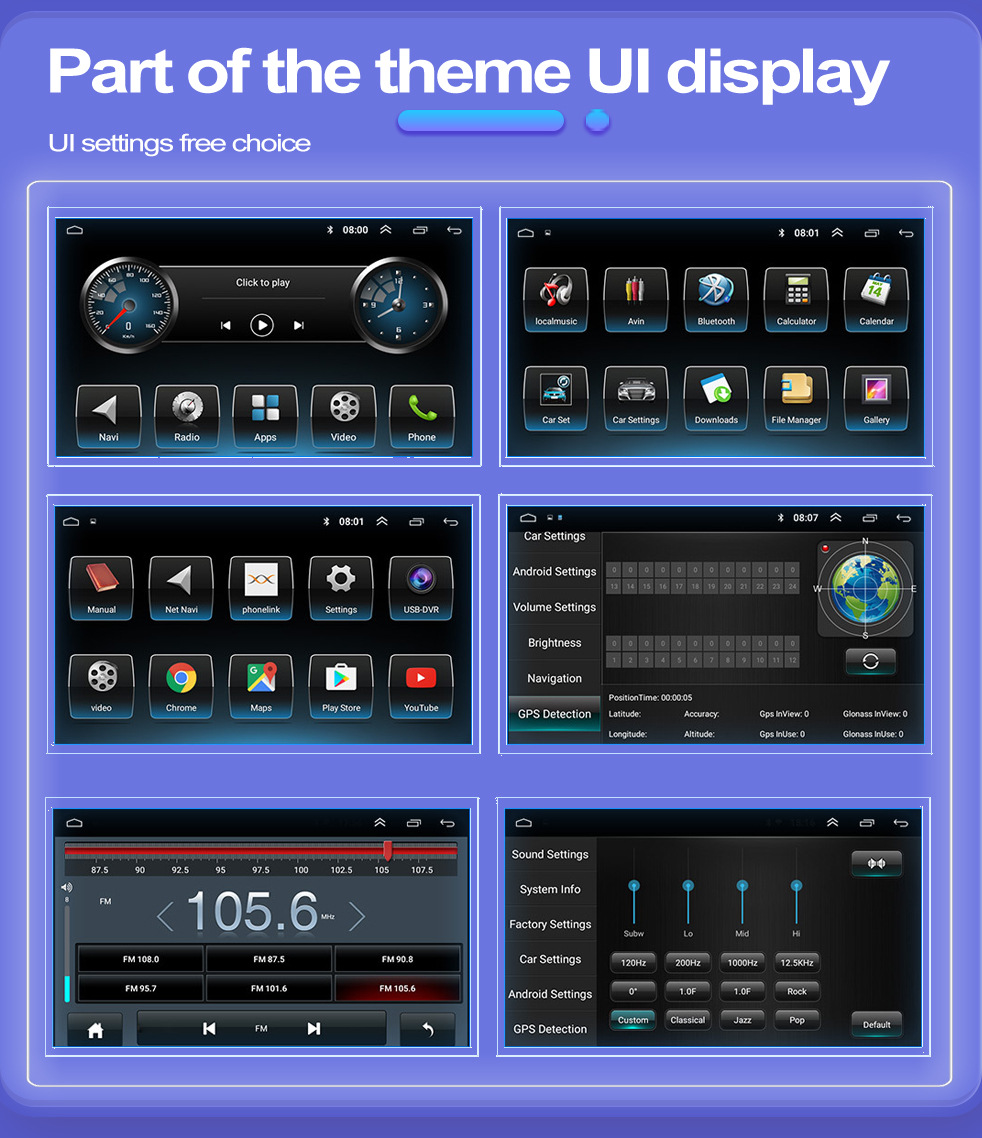 Suitable for Ford Focus 7-inch Android Smart GPS Car Navigation Bluetooth MP5 Player Carplay