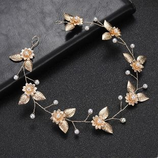 Europeu e americano cross-border novo coreano noiva casamento headwear branco concha pétala artesanal pérola cristal grampo de cabelo_voghion.com