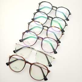 TR圆形大框金属脚黑色透明眼镜架时尚网红眼镜架多色批发51-20