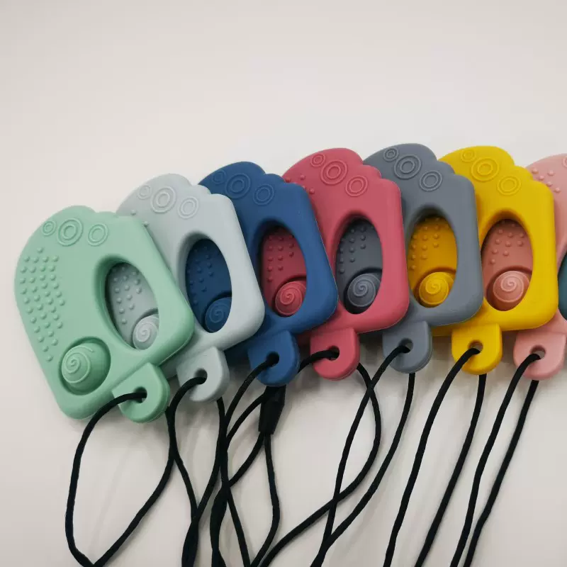 亚马逊爆款儿童牙胶婴幼磨牙棒宝宝趣味解压玩具雪榚咬硅胶咬咬乐