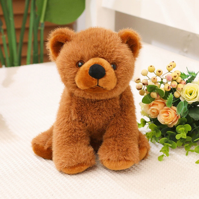 Oso polar de peluche realista transfronterizo, muñeco de oso blanco y oso marrón, muñeco de confort para niños, regalo de cumpleaños.