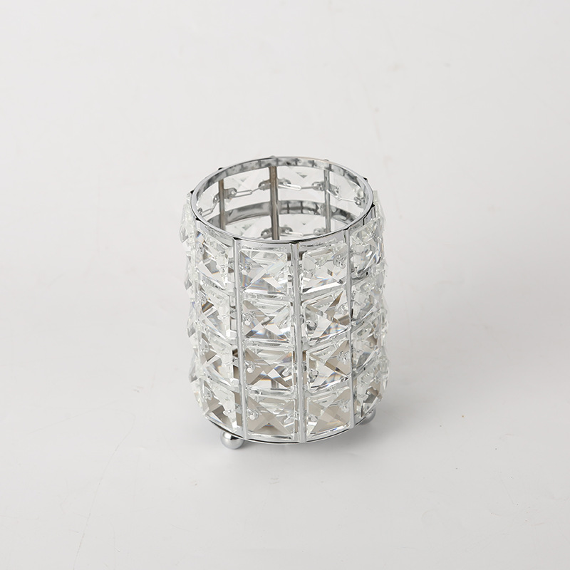 Nordic INS estilo de escritorio decoración maquillaje cepillo Cubo de almacenamiento cubo titular de la pluma de cristal modelo de hierro decoración de la habitación