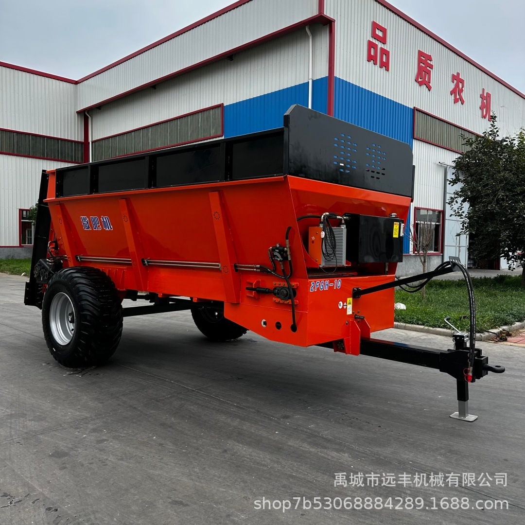 大型牵引式的撒肥车 8方10方12方双竖蛟龙的鸡粪猪粪牛羊粪撒粪车