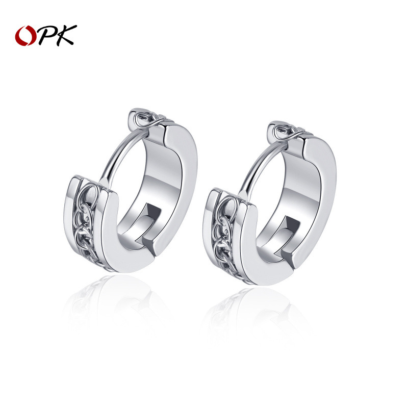 Retro fashionable earrings stainless steel
