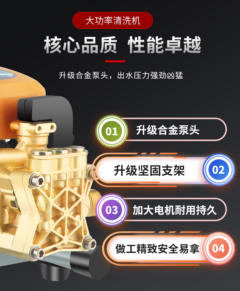 Kaimo Brand Household Car Washer Household High Pressure Washer Large Water Self-priming Car Washer Portable Car Washer Water Pump
