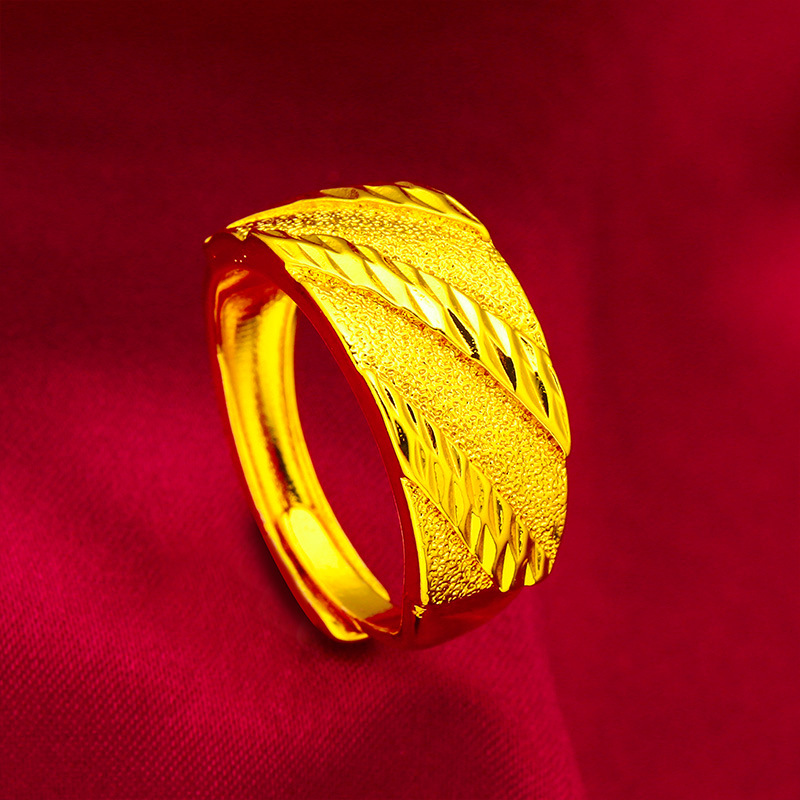 Vietnamese Sand Gold Fashion Rings Wholesale Twist Women's Men's Rings Wholesale Cross-Border Jewelry Rings for Men