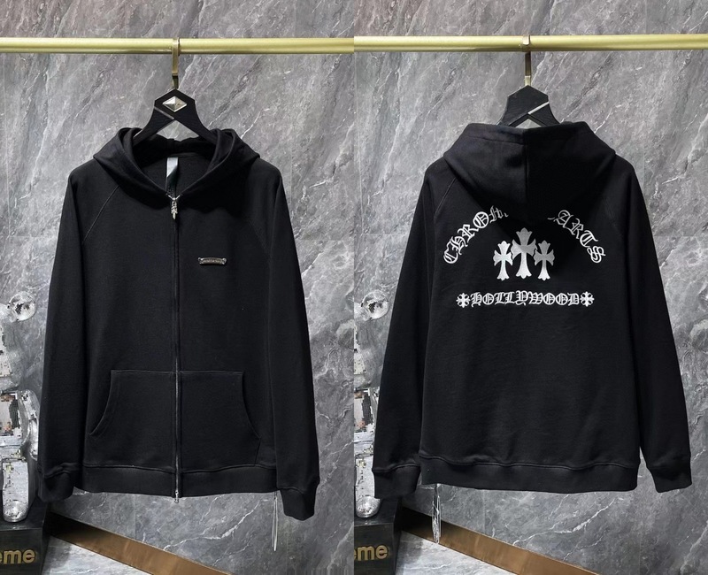25ss正确版Chrome Hearts 克罗伈十字架连帽卫衣百搭潮流时尚批发|undefined