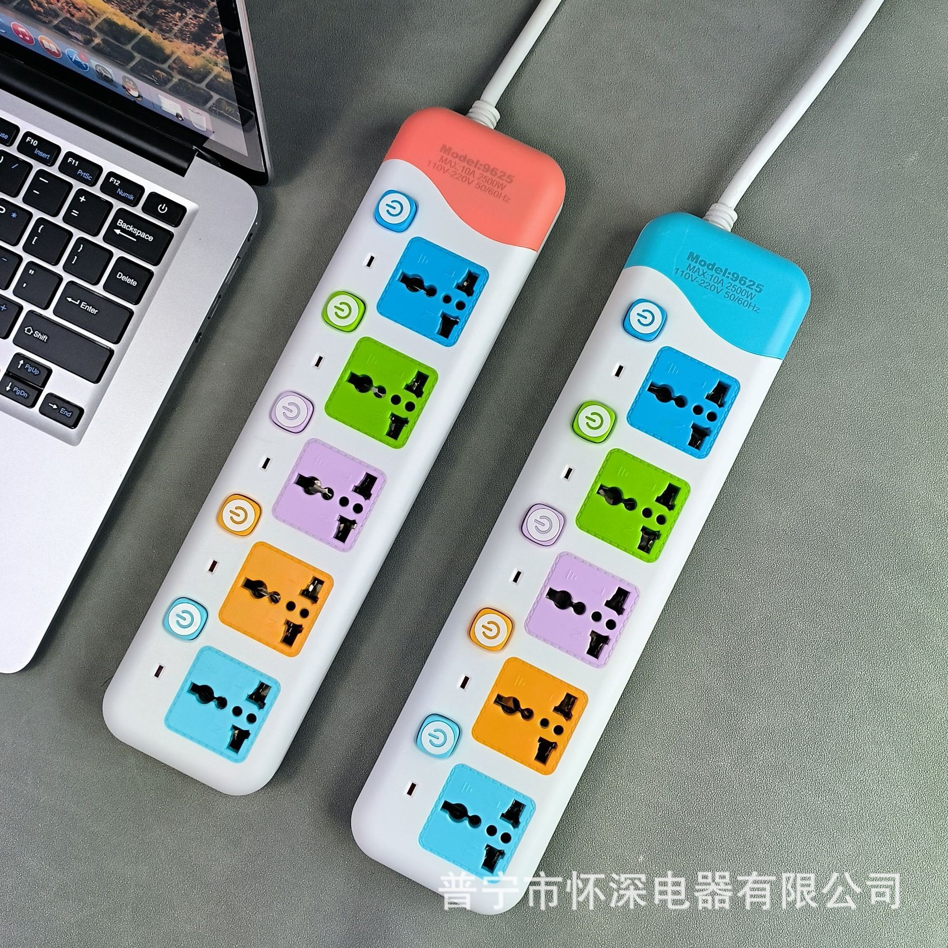 9625 # 15 agujero con lámpara de color placa de conexión azul rojo gris color de comercio exterior enchufe enchufe enchufe