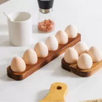 Подставка для яиц из цельного дерева, решетка для яиц, кухонный контейнер для хранения яиц, подставка для утиных яиц, небьющаяся подставка для яиц