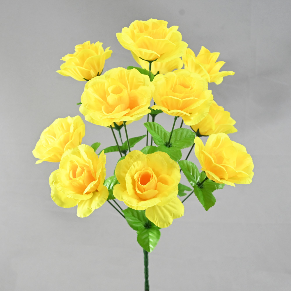 Rosas Artificiales Enviadas de Fábrica, 12 Cabezas de Rosa Pequeñas para Arreglos Florales, Decoración de Bodas, Flores Artificiales al por Mayor