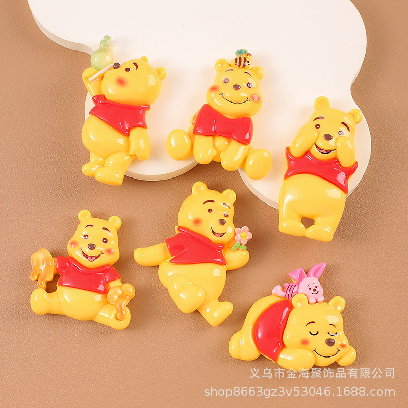 Large Cartoon Winnie Bear Resin Accessories DIY Cream Glue Phone Case Keychain Refrigerator Sticker Phone Large Cartoon Winnie Bear Resin Accessories DIY Cream Glue Phone Case Keychain Refrigerator Sticker Phone
