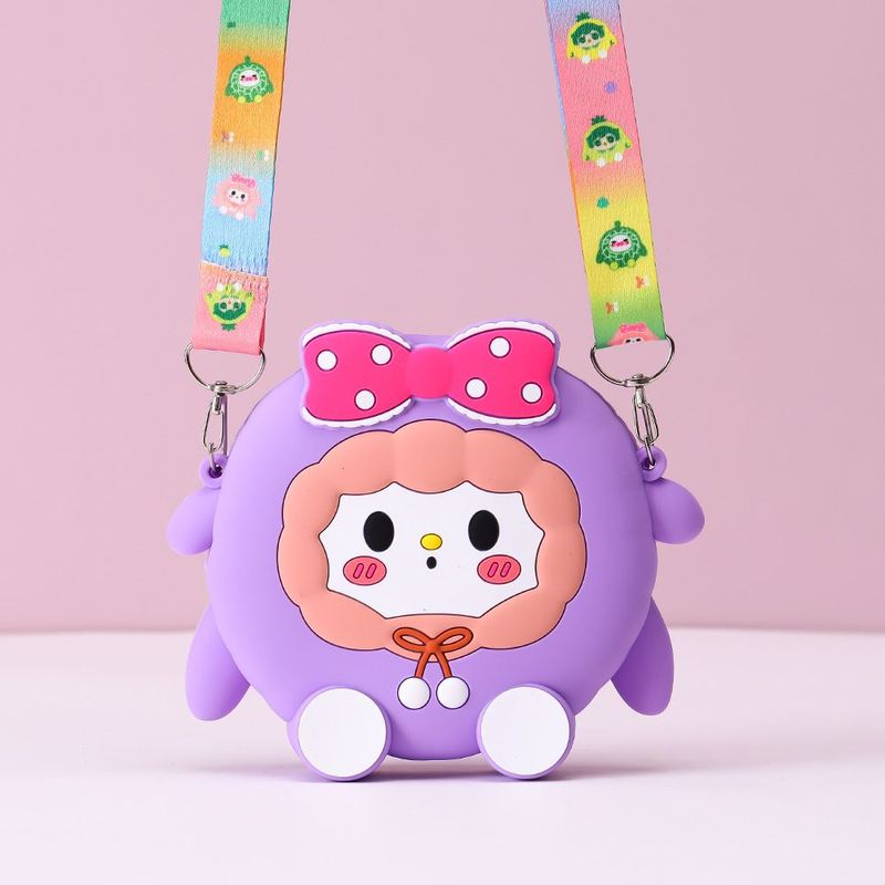 新しいかわいい漫画ミニシリコン収納袋幼児ベビークロスボディ小銭入れシンプルで多用途なショルダーバッグ|undefined