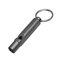 Titanium Alloy Whistle Pure Titanium Survival Rescue Lanyard Outdoor Emergency Whistle High Frequency Coreless Emergency Whistle EDC