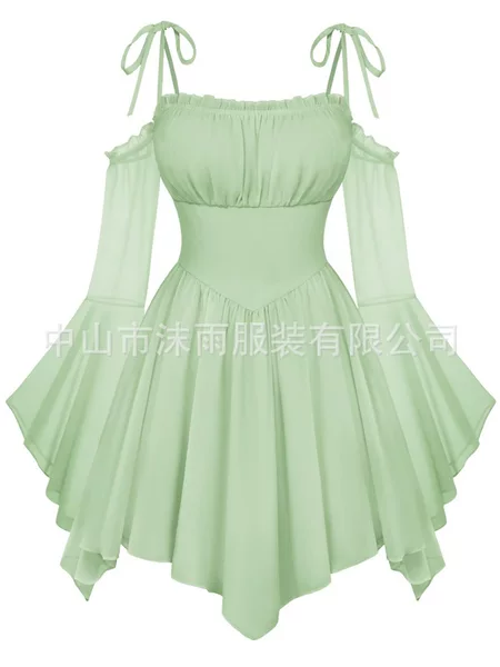 Renaissance-Style Fairy Dress 2026 Cross-Border Amazon New Bohemian Pocketed Off-Shoulder Corset Dress