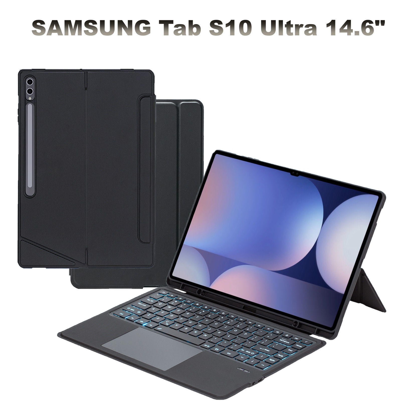 适用三星S10 Ultra14.6寸平板保护套轴触控背光蓝牙键盘皮套X920