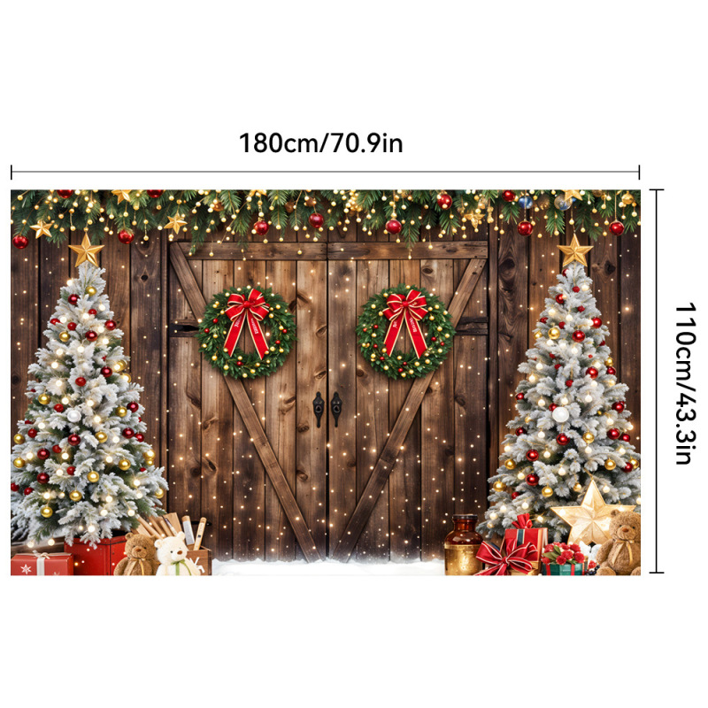 国境を越えた新しいクリスマス背景布祝日パーティー屋外雰囲気装飾バナープレゼントクリスマスツリー老人|undefined