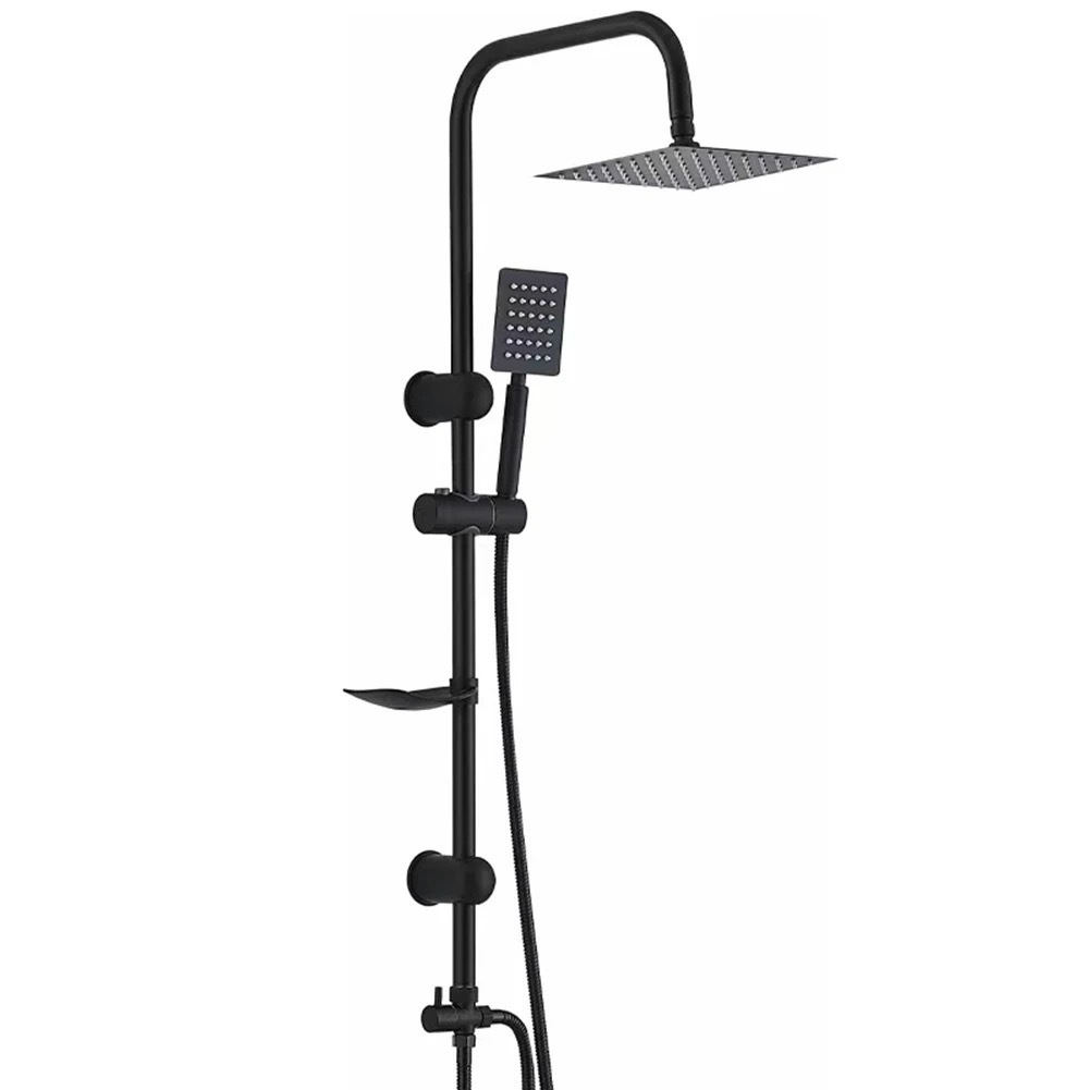 Personalizado acero inoxidable negro ducha de ducha conjunto de oro dibujado pared tipo ducha de comercio exterior fábrica transfronteriza al por mayor