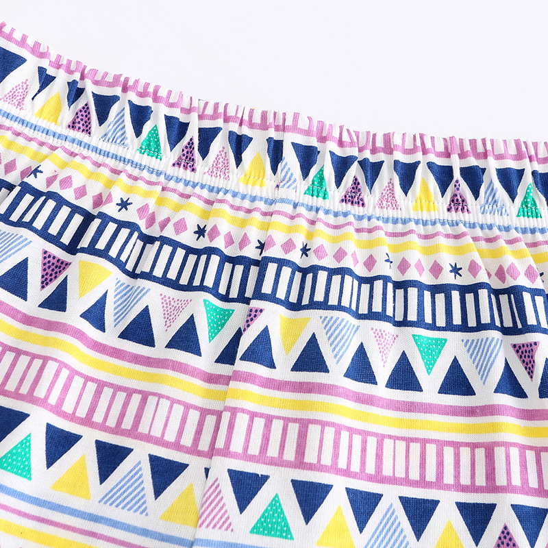 Conjunto de ropa infantil de moda europea y americana para niñas, chaleco de algodón de punto con estampado de dinosaurios de dibujos animados de verano, conjunto de dos piezas de manga corta para niños pequeños