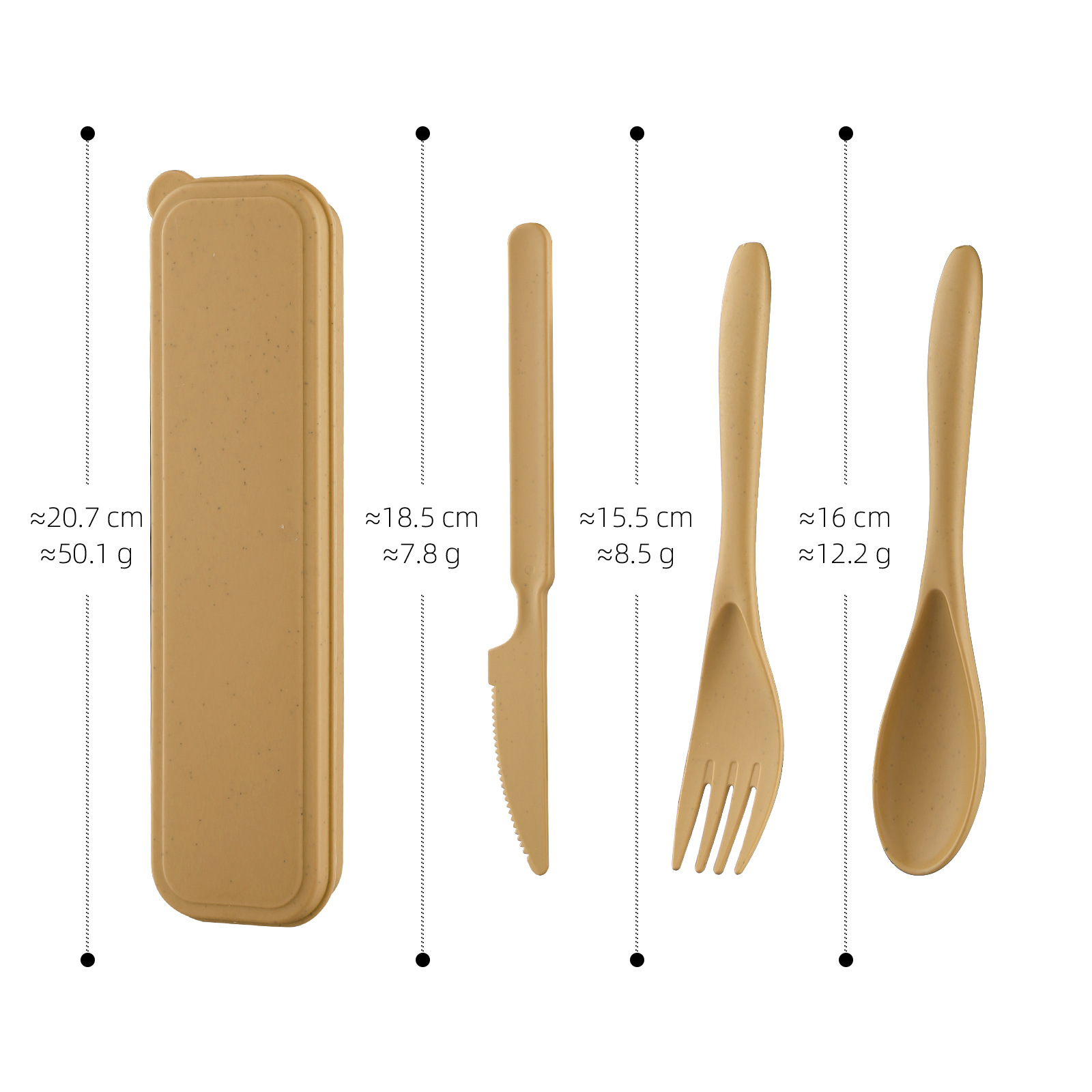Three-piece Portable Storage Set, Plastic Daily-use Commercial Student Cutlery Gift Box Set_voghion.com
