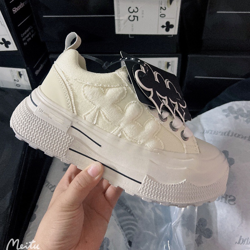 広州グッズ XSHOOTBRAND 王和迪と同じスタイルのキャンバスシューズ厚底カジュアルスニーカー多用途小さな汚れた靴男性と女性用|undefined