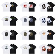 �羳BAPE T-Shirt��ϵ����Գ��ͷС�����Բ�Բ����ͷ���ɶ���T��